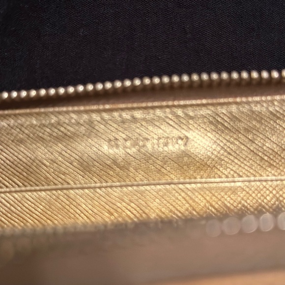 Prada Gold Saffiano Zip Wallet - Picture 12 of 13
